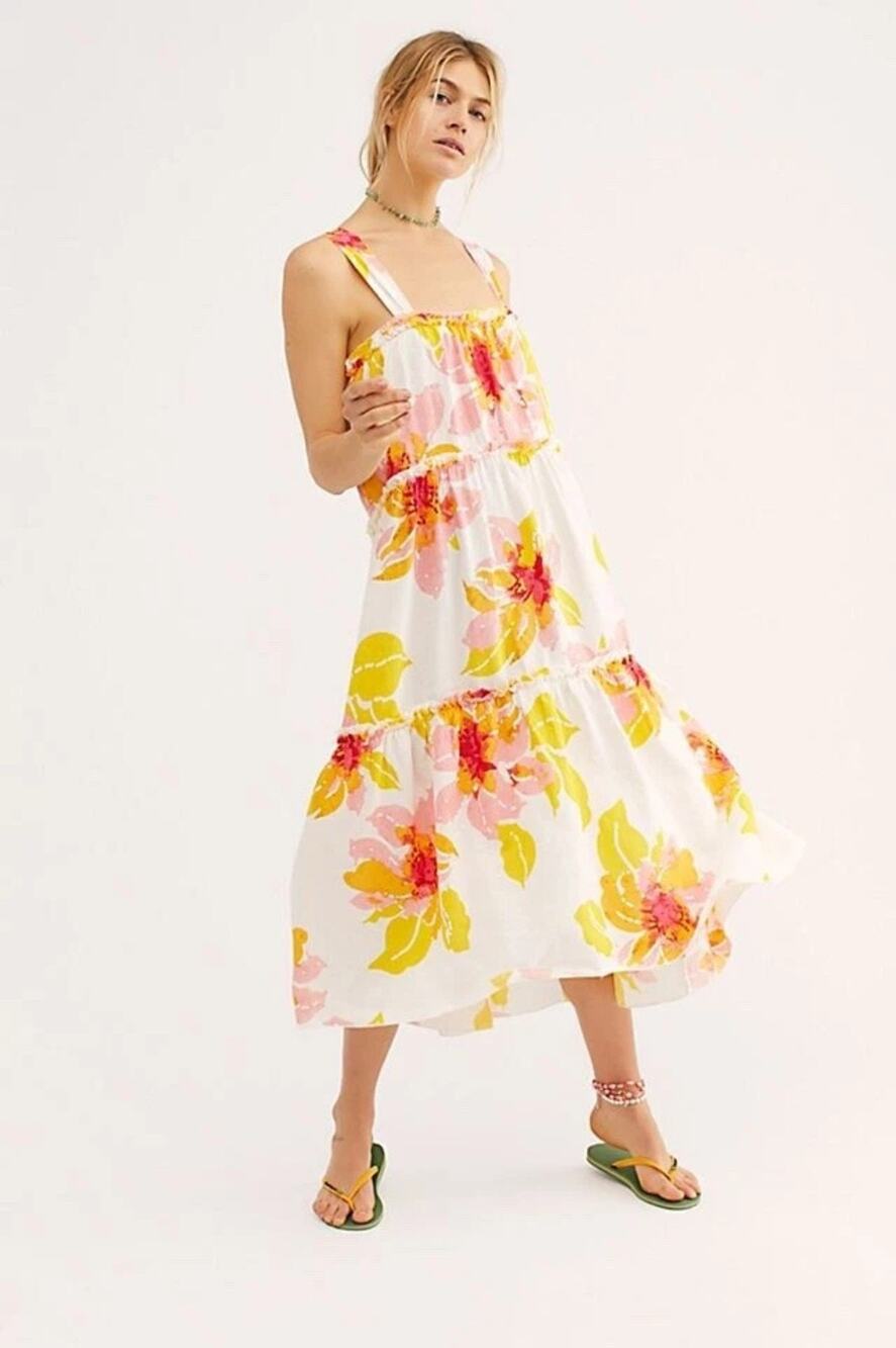 Free People Moonshine Midi Dress size XS MSRP: $149 Beachy Boho